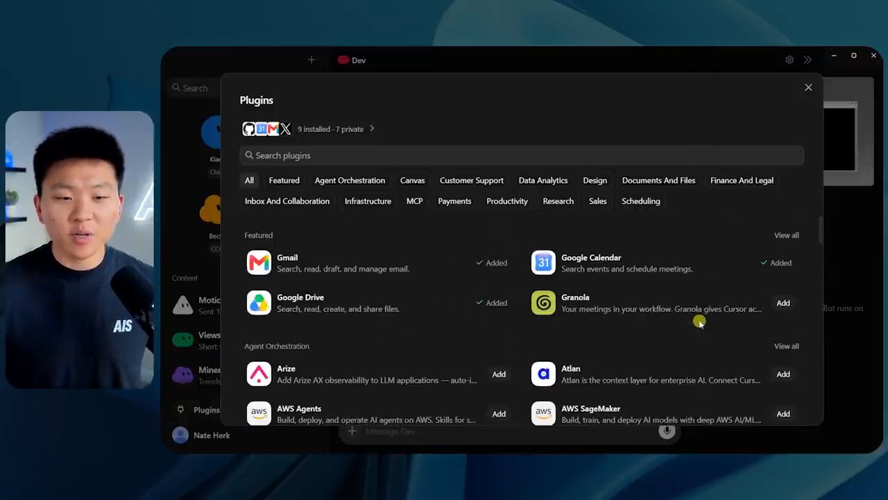 Kho Plugins của Grok Bot với các nhóm và các plugin Gmail, Google Calendar, Google Drive