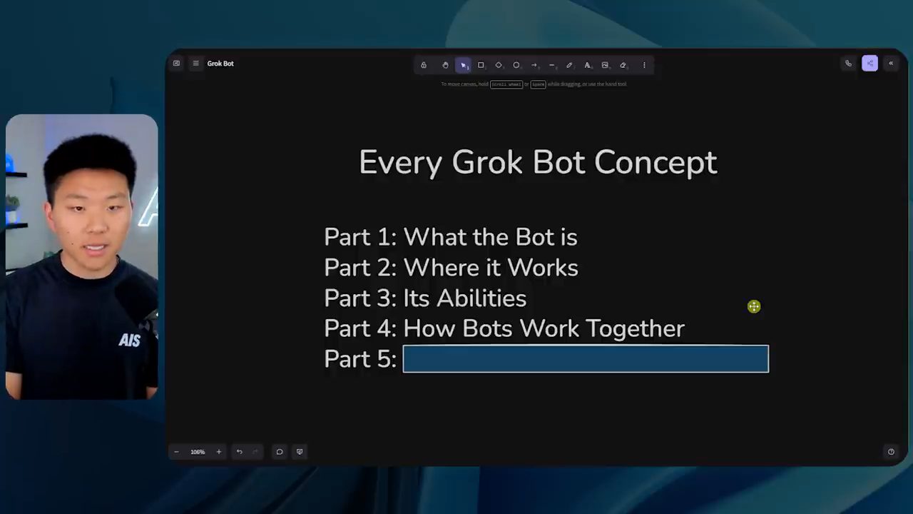Bảng Every Grok Bot Concept với năm phần