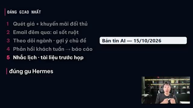Danh sách năm việc đáng giao nhất cho Hermes