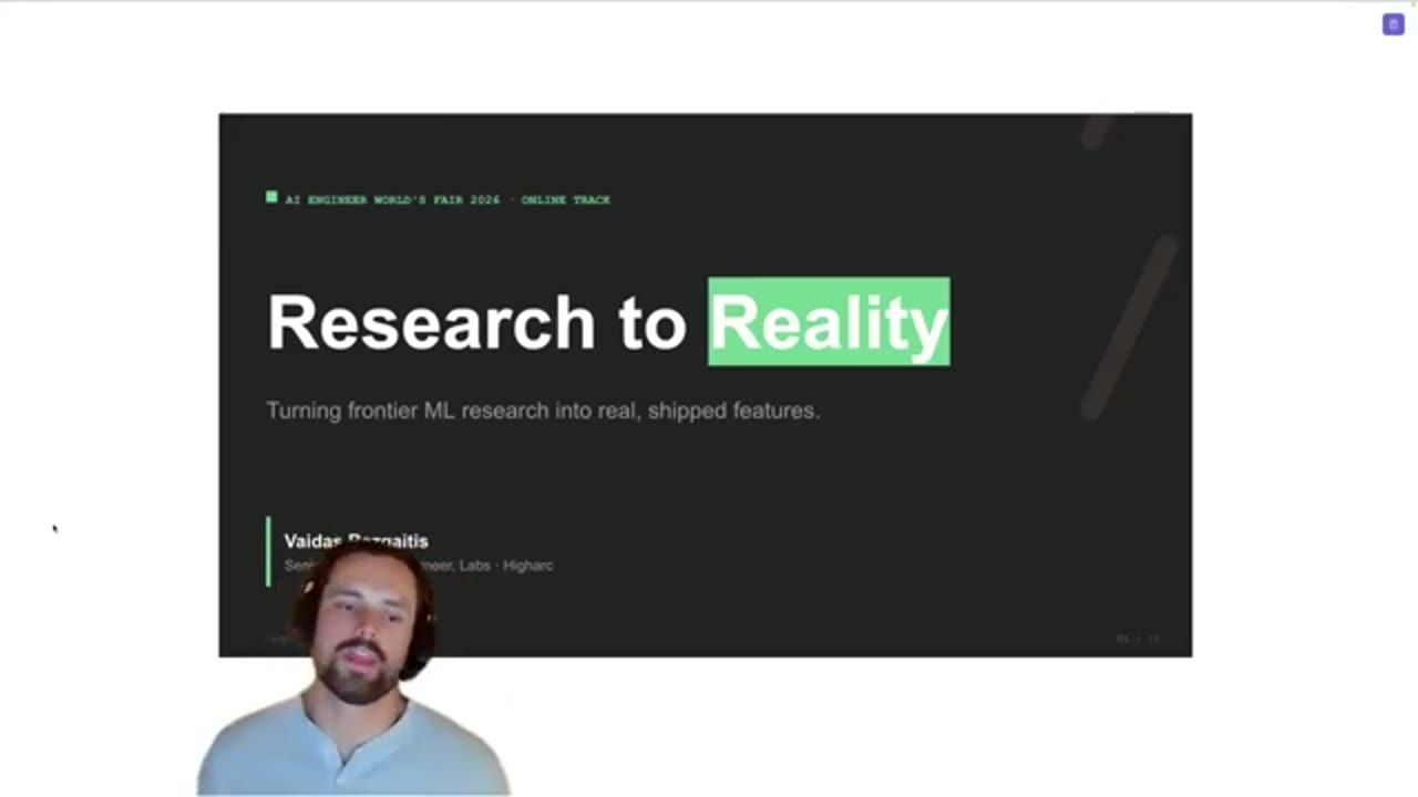 Slide tiêu đề Research to Reality, Vaidas Razgaitis, Higharc