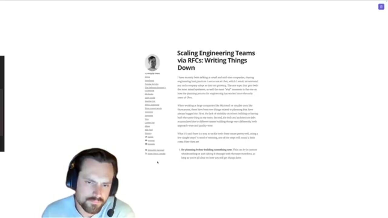 Bài blog Scaling Engineering Teams via RFCs: Writing Things Down