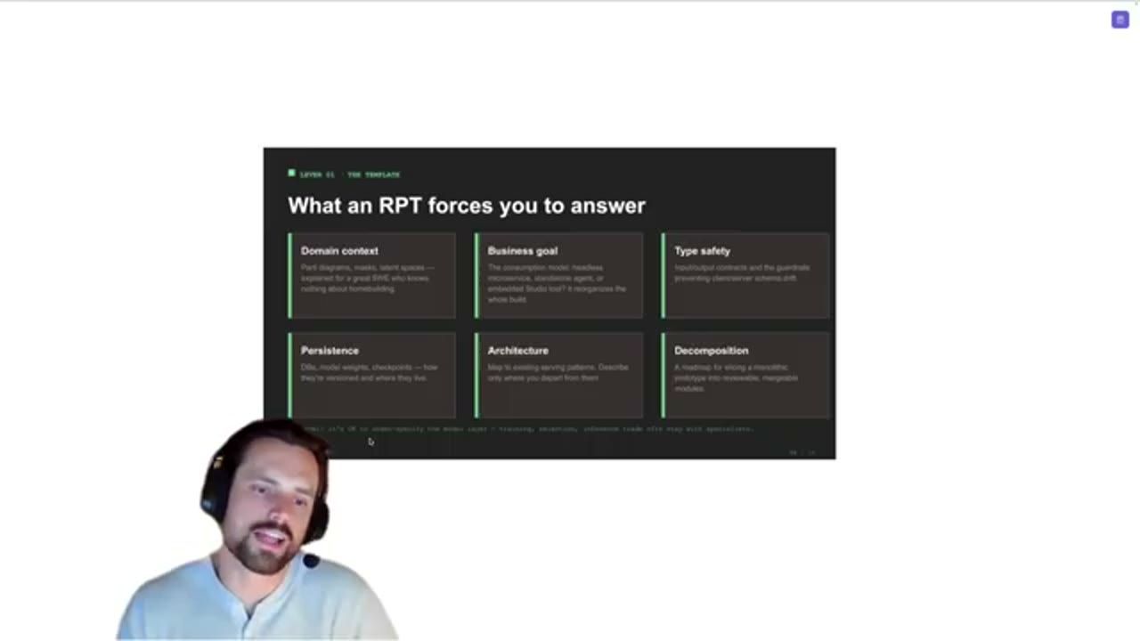 Slide What an RPT forces you to answer với sáu ô