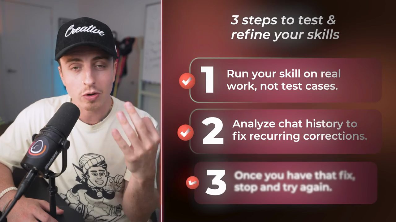 Slide 3 steps to test and refine your skills, ba bước đánh số