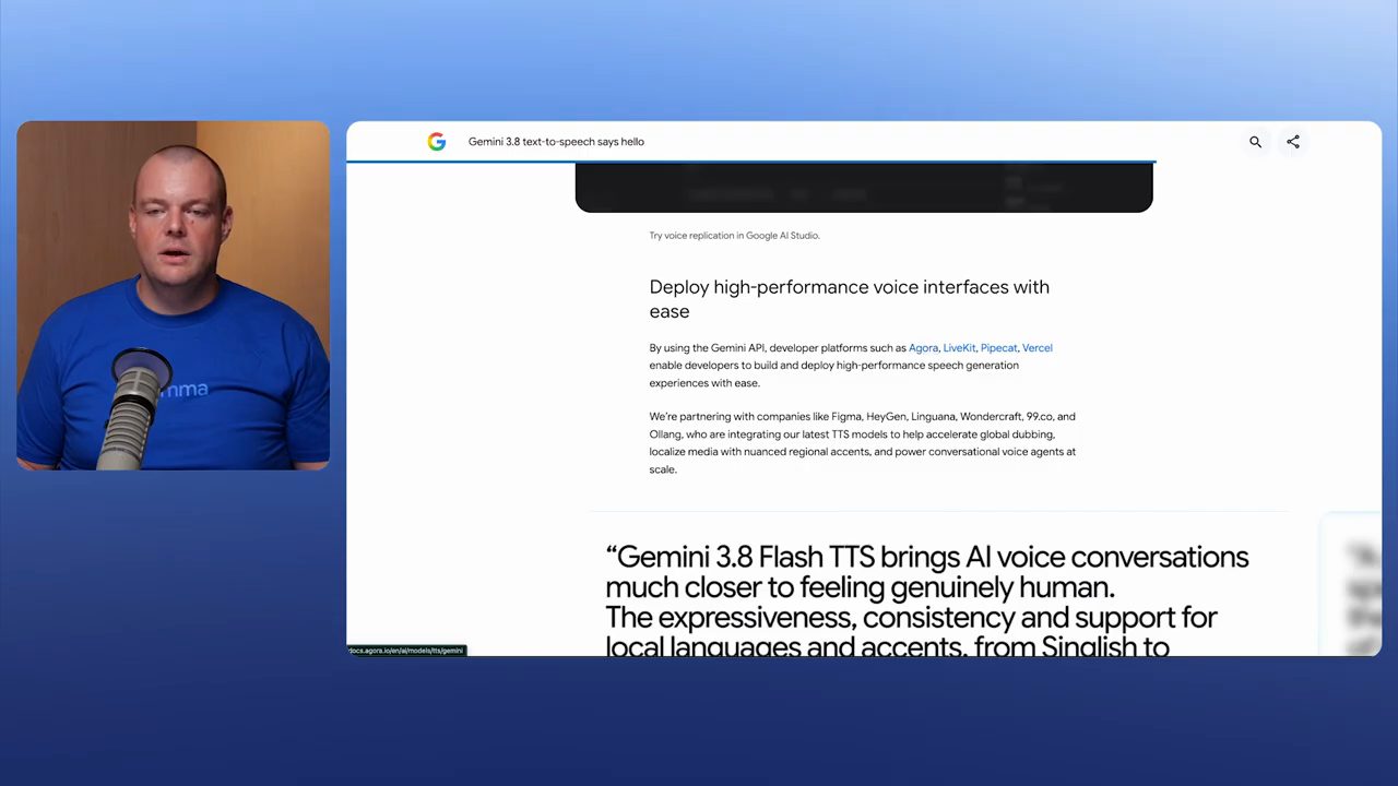 Mục Deploy high-performance voice interfaces with ease trong bài blog, nhắc Agora, LiveKit, Pipecat, Vercel