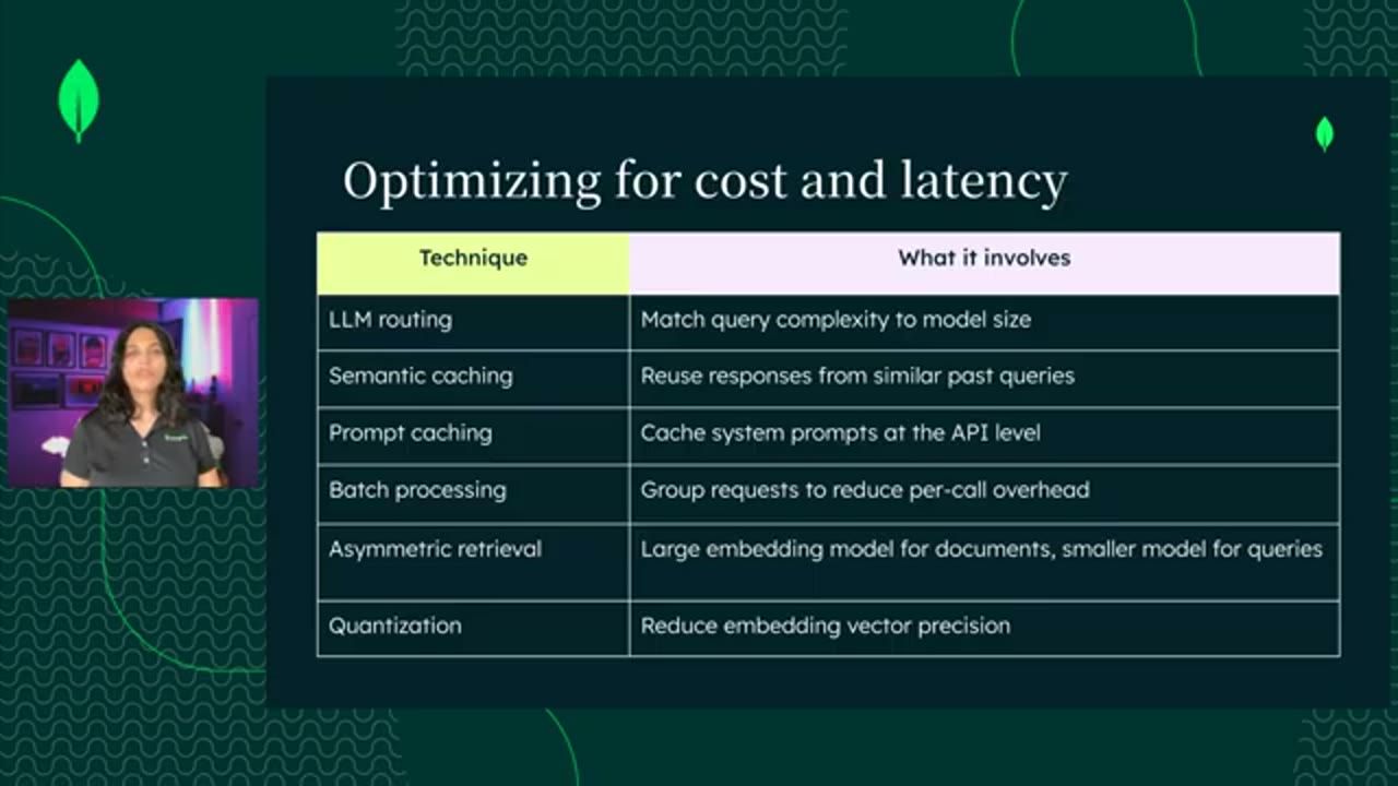 Bảng Optimizing for cost and latency