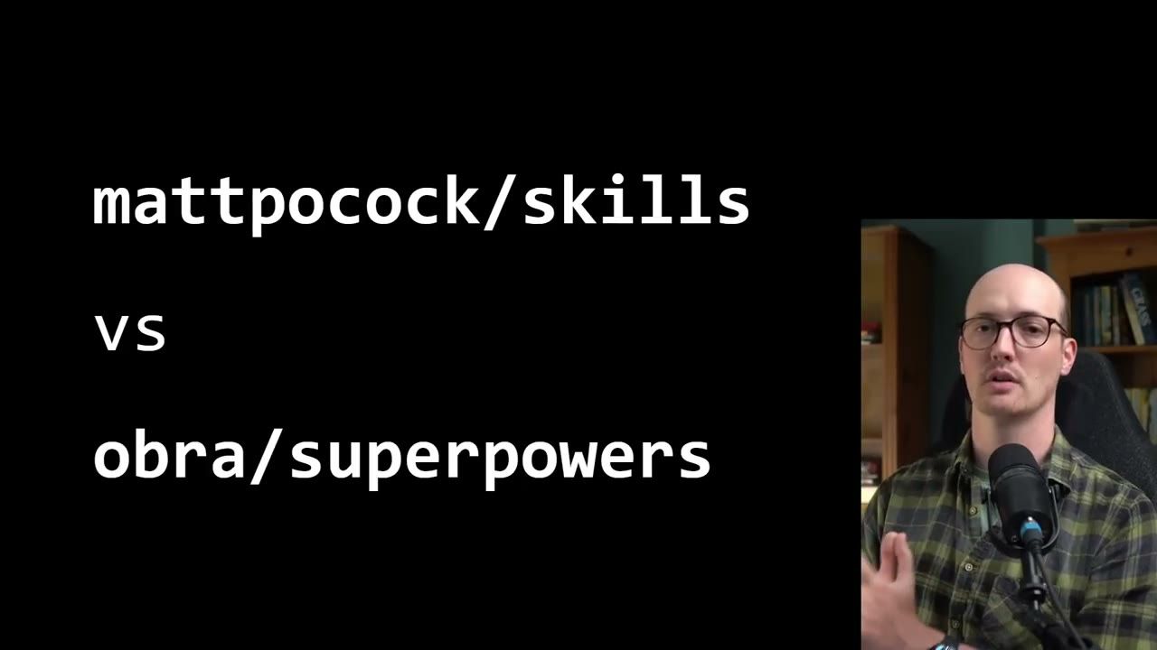 Slide mattpocock/skills vs obra/superpowers