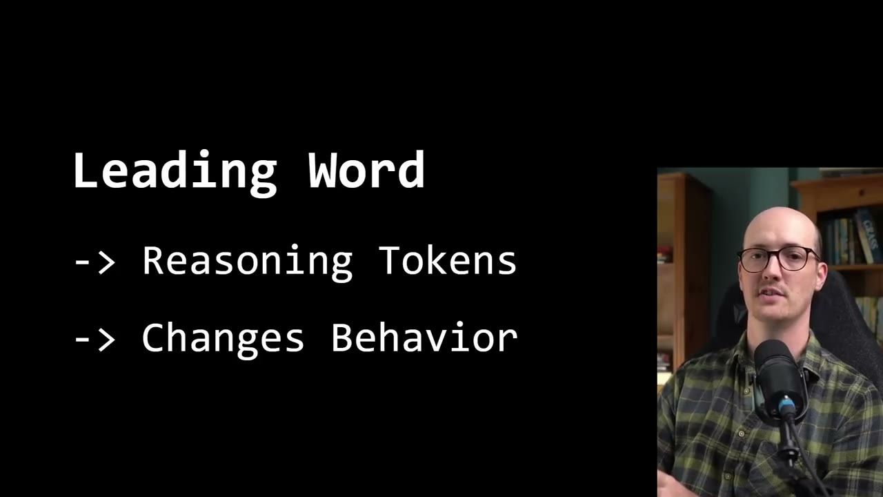 Slide Leading Word -> Reasoning Tokens -> Changes Behavior