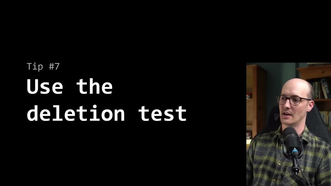 Slide Tip #7 Use the deletion test