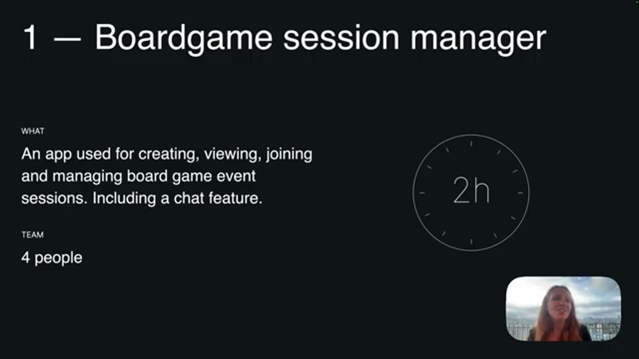 Slide project 1 Boardgame session manager