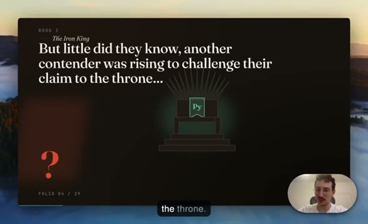Slide But little did they know, another contender was rising to challenge their claim to the throne, với một dấu hỏi đỏ ở góc