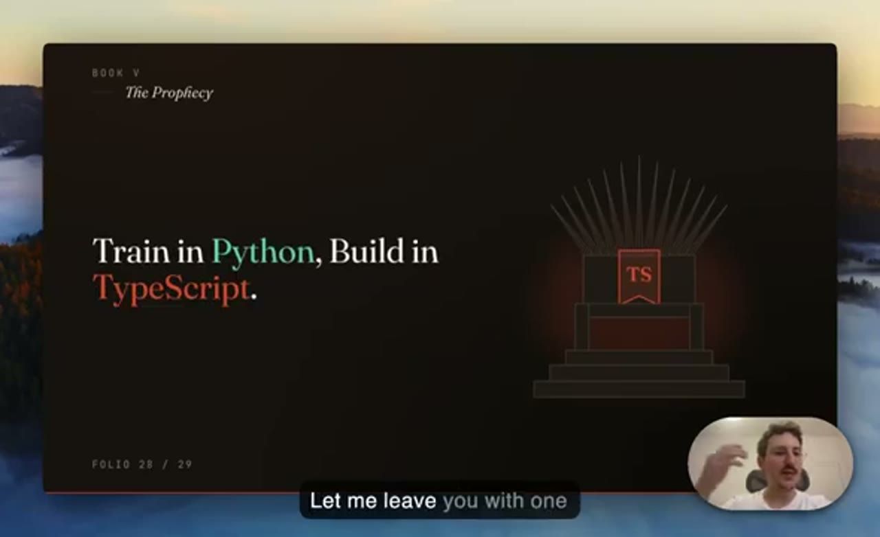 Slide Train in Python, Build in TypeScript, bên cạnh ngai vàng giờ mang chữ TS
