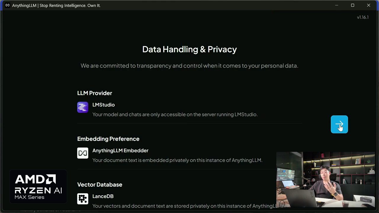 Trang Data Handling and Privacy của AnythingLLM