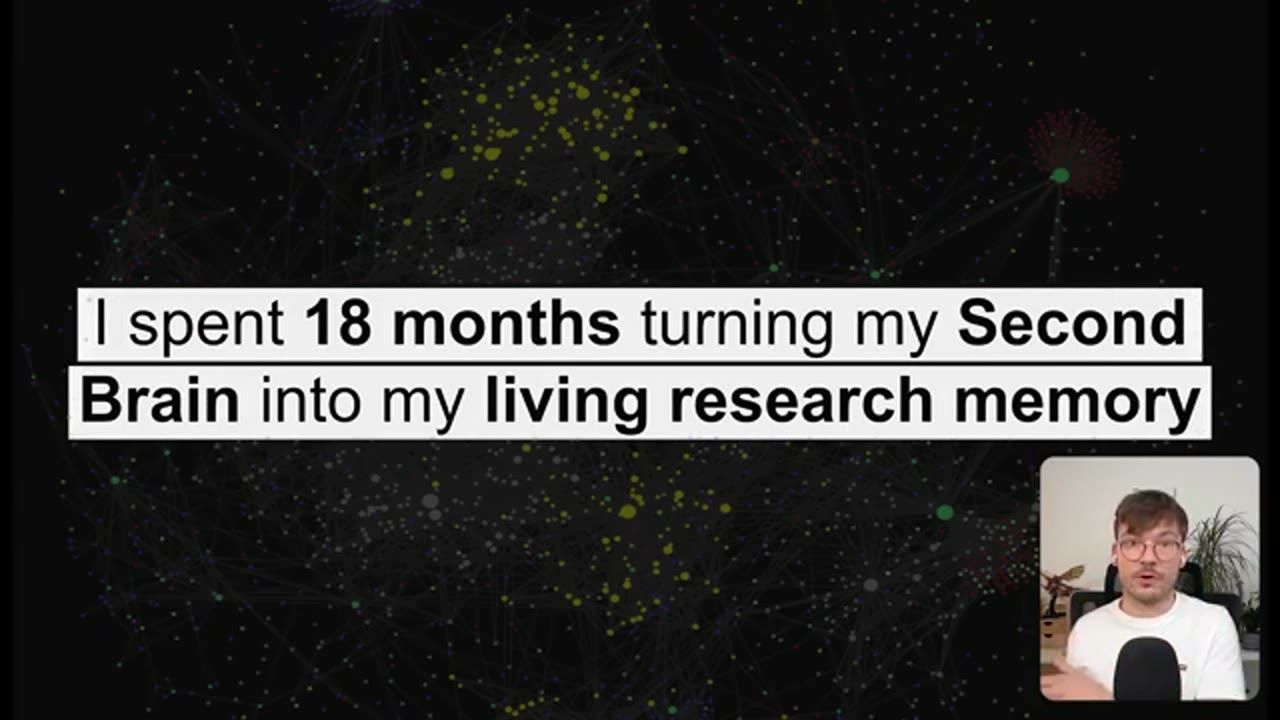 Slide mở đầu: I spent 18 months turning my Second Brain into my living research memory