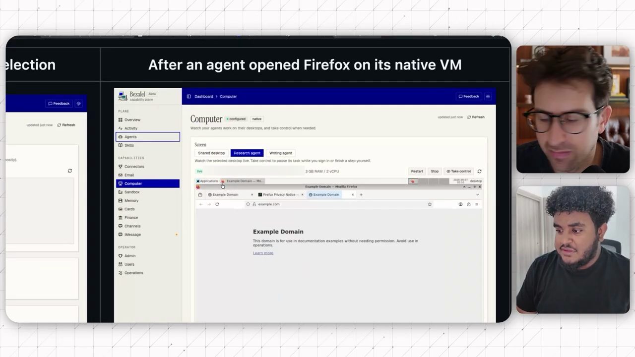 Ảnh After an agent opened Firefox on its native VM trong trang Computer của Bezalel