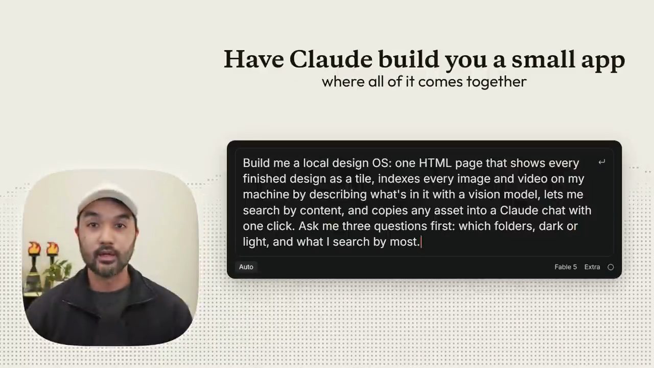 Prompt Build me a local design OS hiển thị trong ô chat