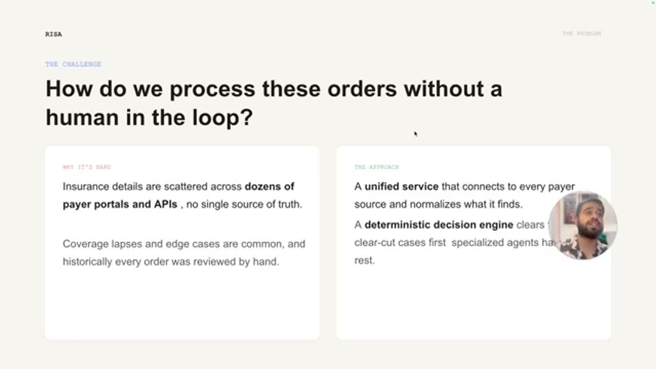 Slide The challenge: How do we process these orders without a human in the loop?