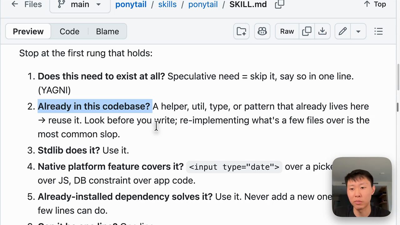 Danh sách các bậc trong Ponytail: Does this need to exist at all, Already in this codebase, Stdlib does it