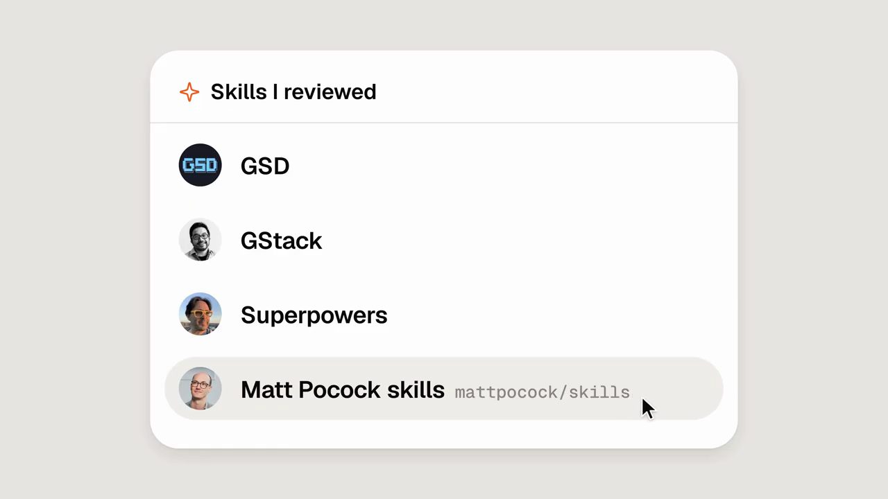 Thẻ Skills I reviewed với GSD, GStack, Superpowers và Matt Pocock skills