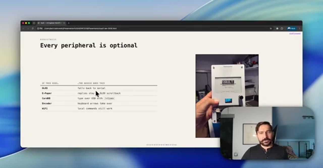 Slide Robustness: Every peripheral is optional, bảng nếu linh kiện này hỏng thì thiết bị làm gì
