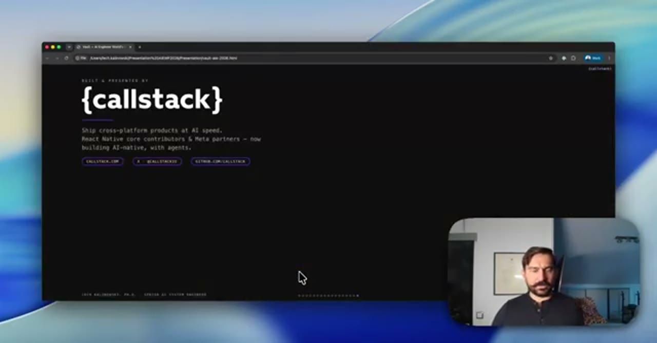 Slide cuối: Built and presented by Callstack
