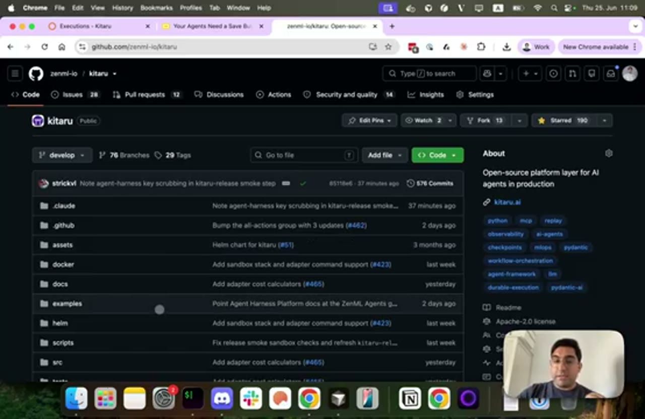 Trang GitHub của repo zenml-io/kitaru