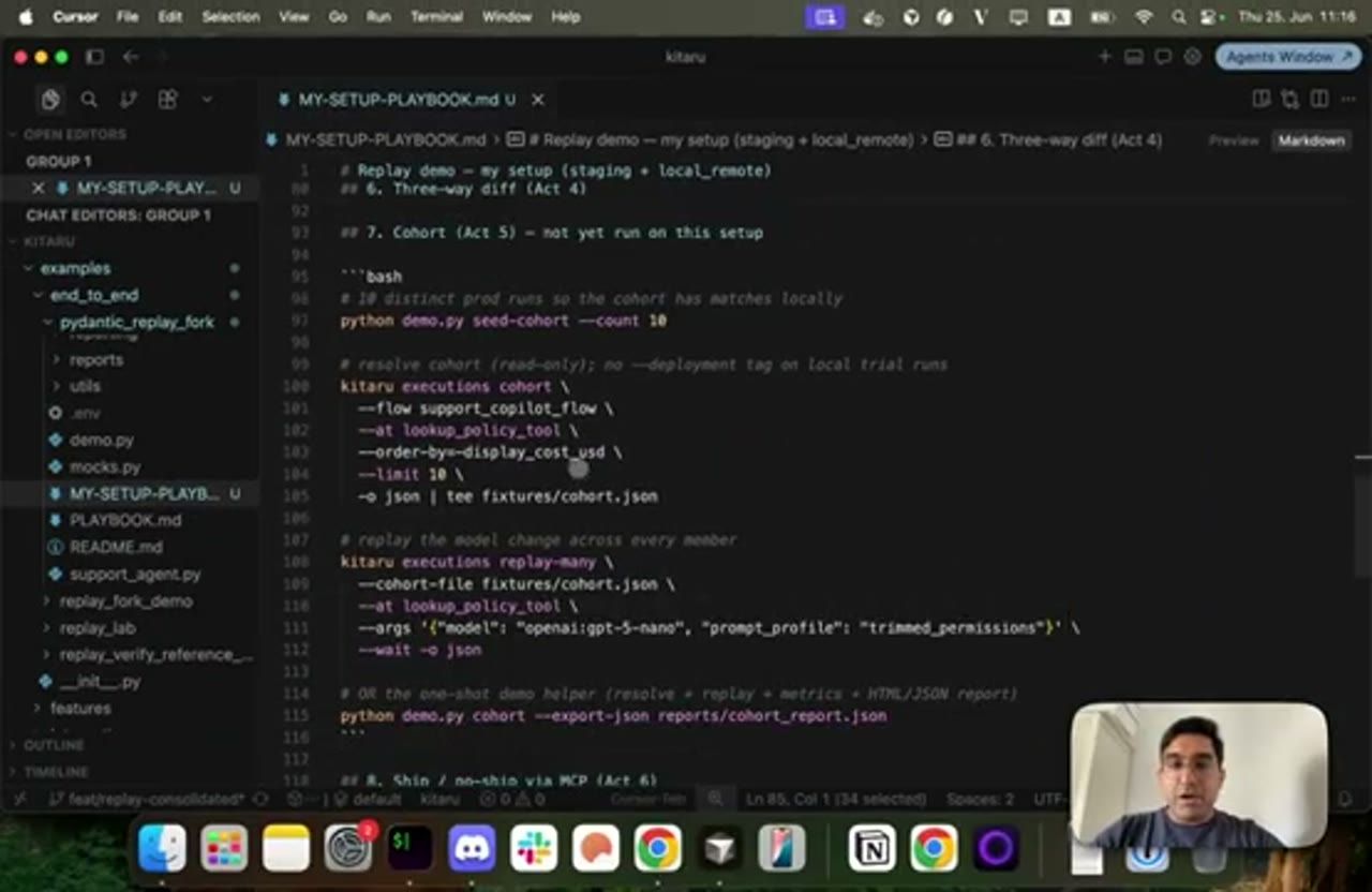 Playbook bước 7 Cohort với các lệnh kitaru executions cohort và replay-many