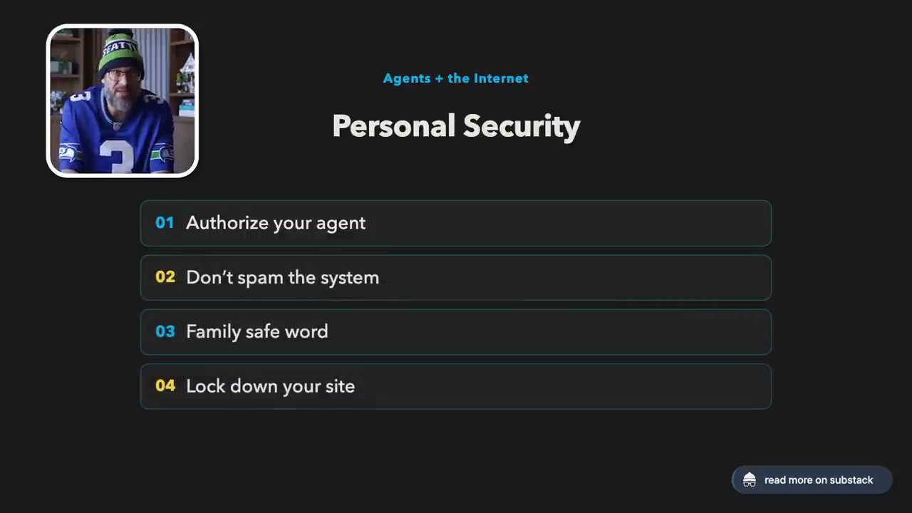 Slide Personal Security với bốn mục đánh số