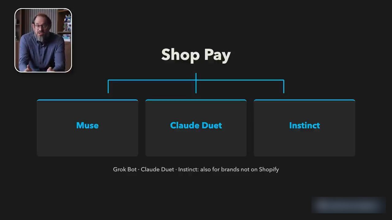 Slide Shop Pay nối tới ba ô Muse, Claude Duet, Instinct