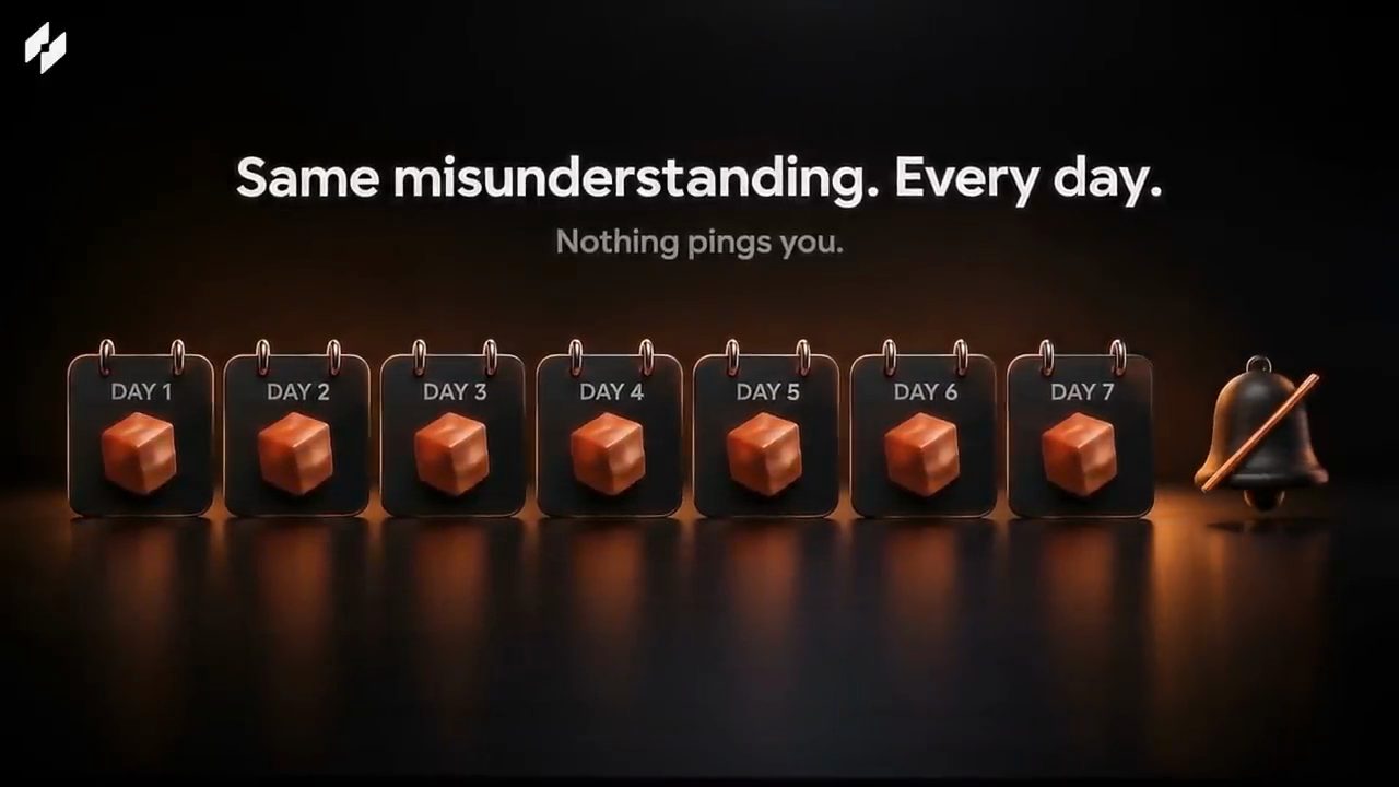 Slide Same misunderstanding. Every day. Nothing pings you.