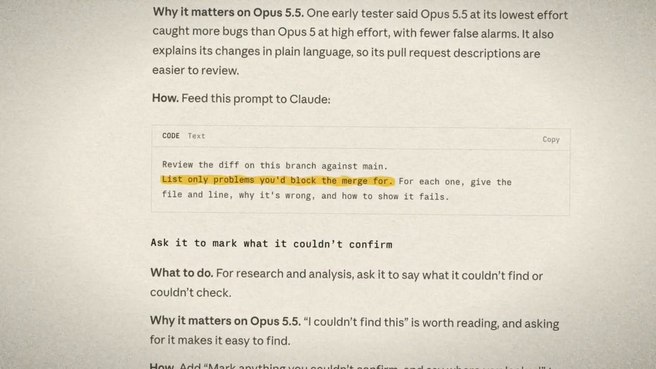 Mục Ask it to review the code với prompt review diff mẫu
