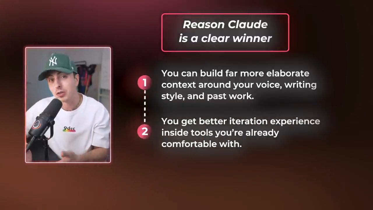 Slide Reason Claude is a clear winner với hai lý do đánh số