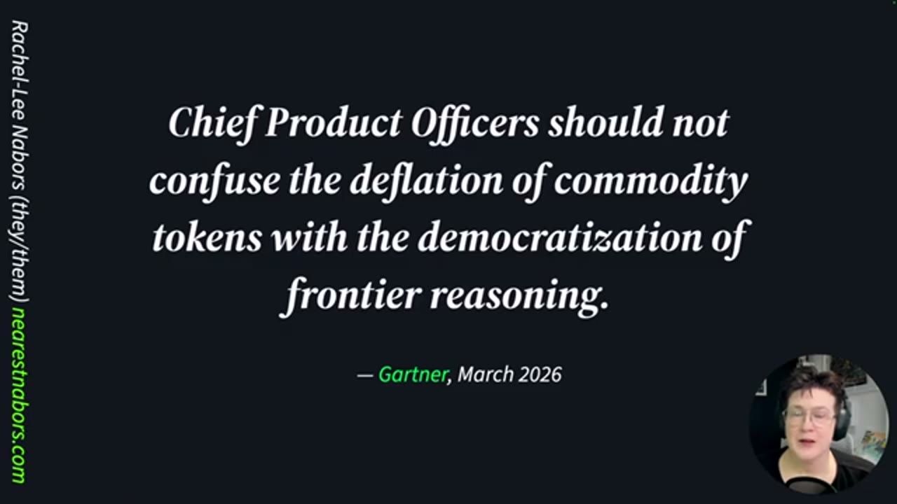 Trích Gartner tháng 3/2026 về deflation của commodity token