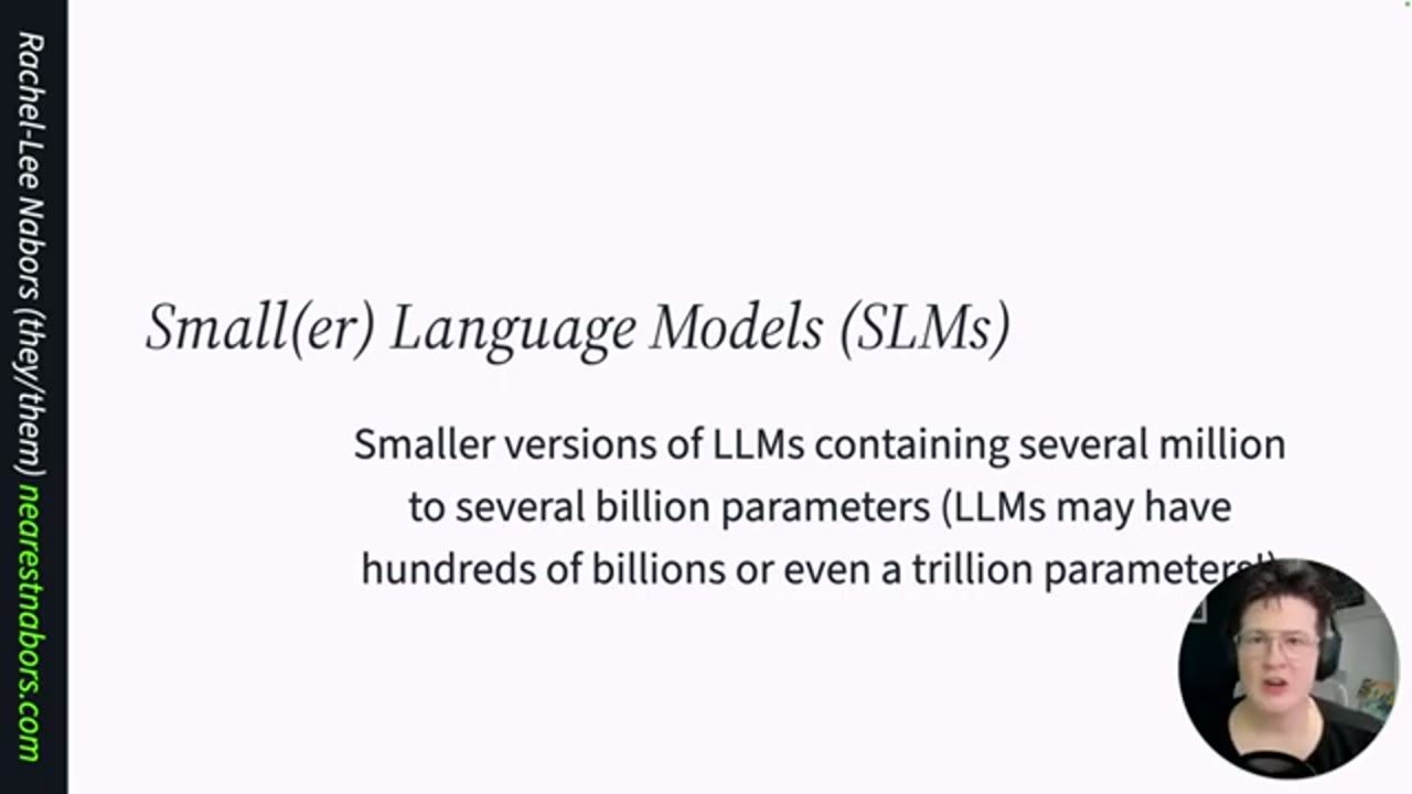 Slide định nghĩa Small(er) Language Models (SLMs)