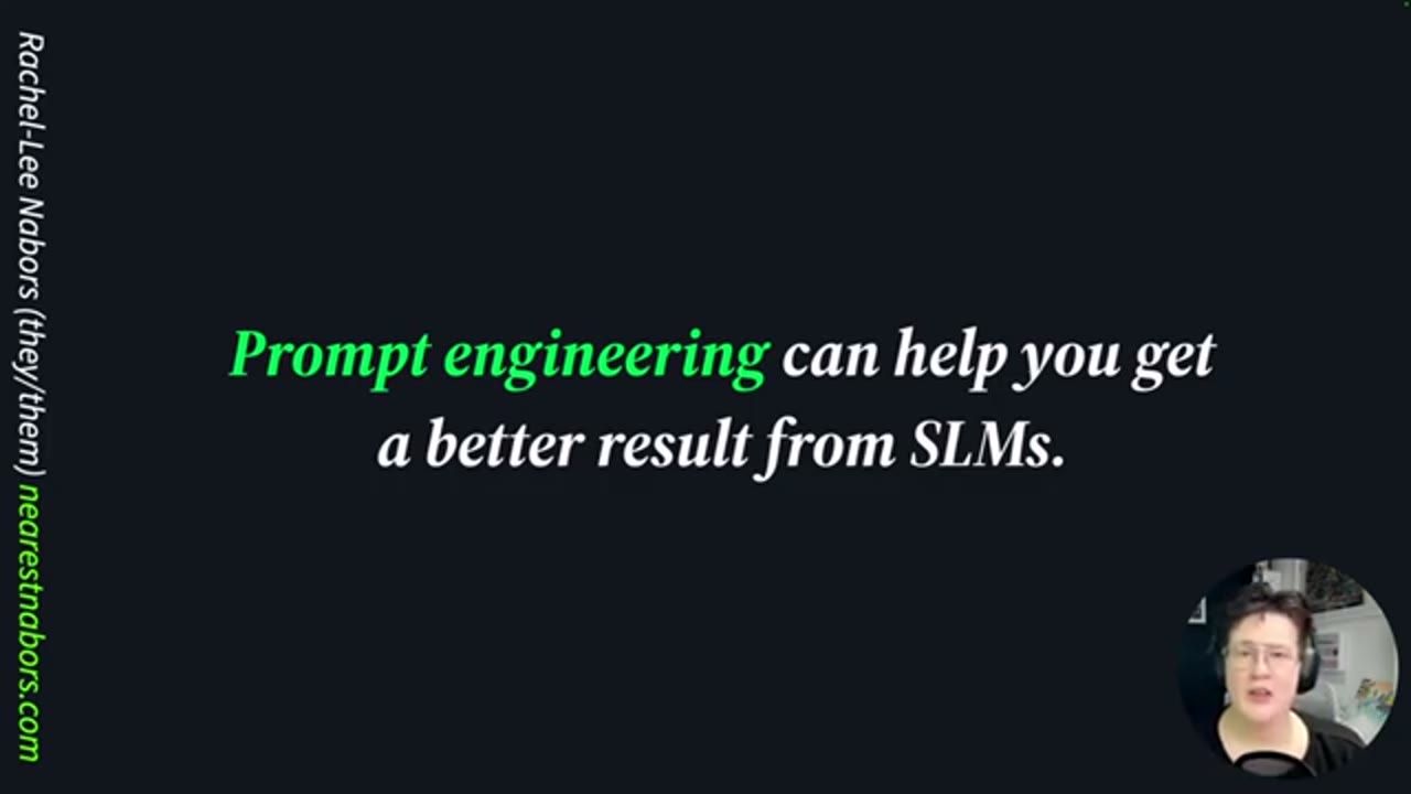 Slide: Prompt engineering can help you get a better result from SLMs