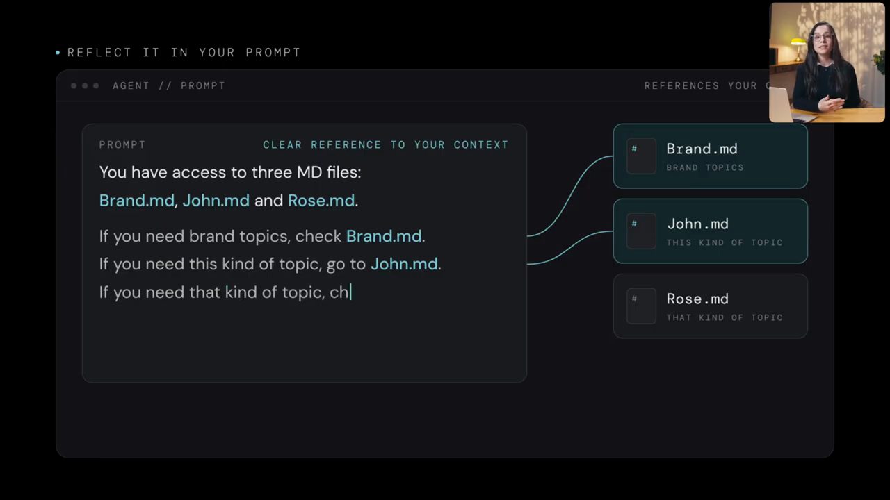 Slide prompt tham chiếu ba file Brand.md, John.md, Rose.md