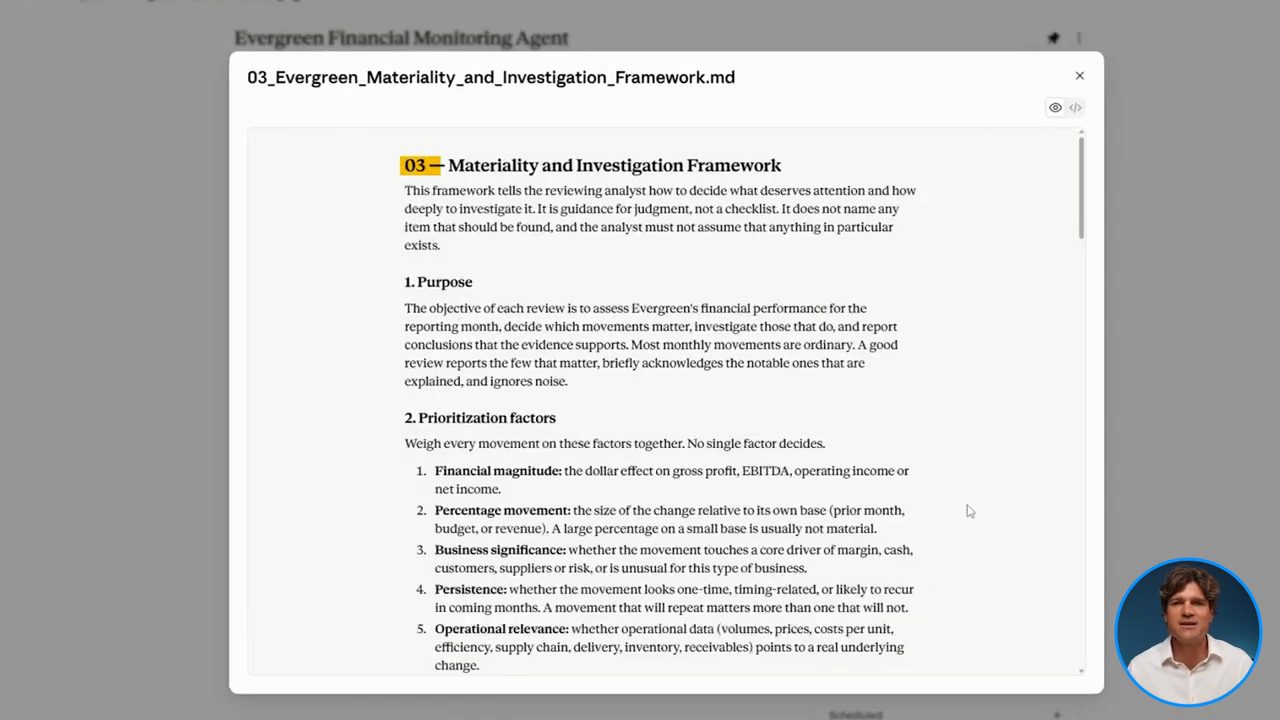 File 03_Evergreen_Materiality_and_Investigation_Framework.md với các mục Purpose và Prioritization factors
