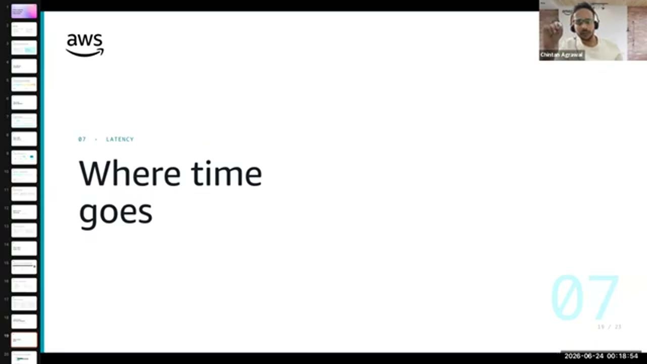 Slide mở phần Latency, Where time goes
