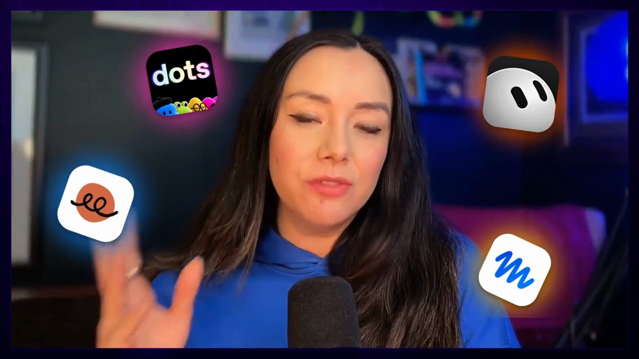 Claire Vo nói trước camera, xung quanh là biểu tượng của bốn agent