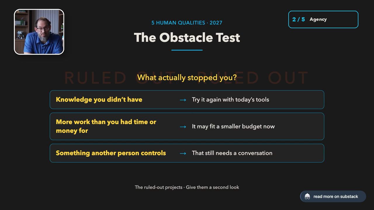 Slide The Obstacle Test: What actually stopped you, với ba loại trở ngại và cách nhìn lại