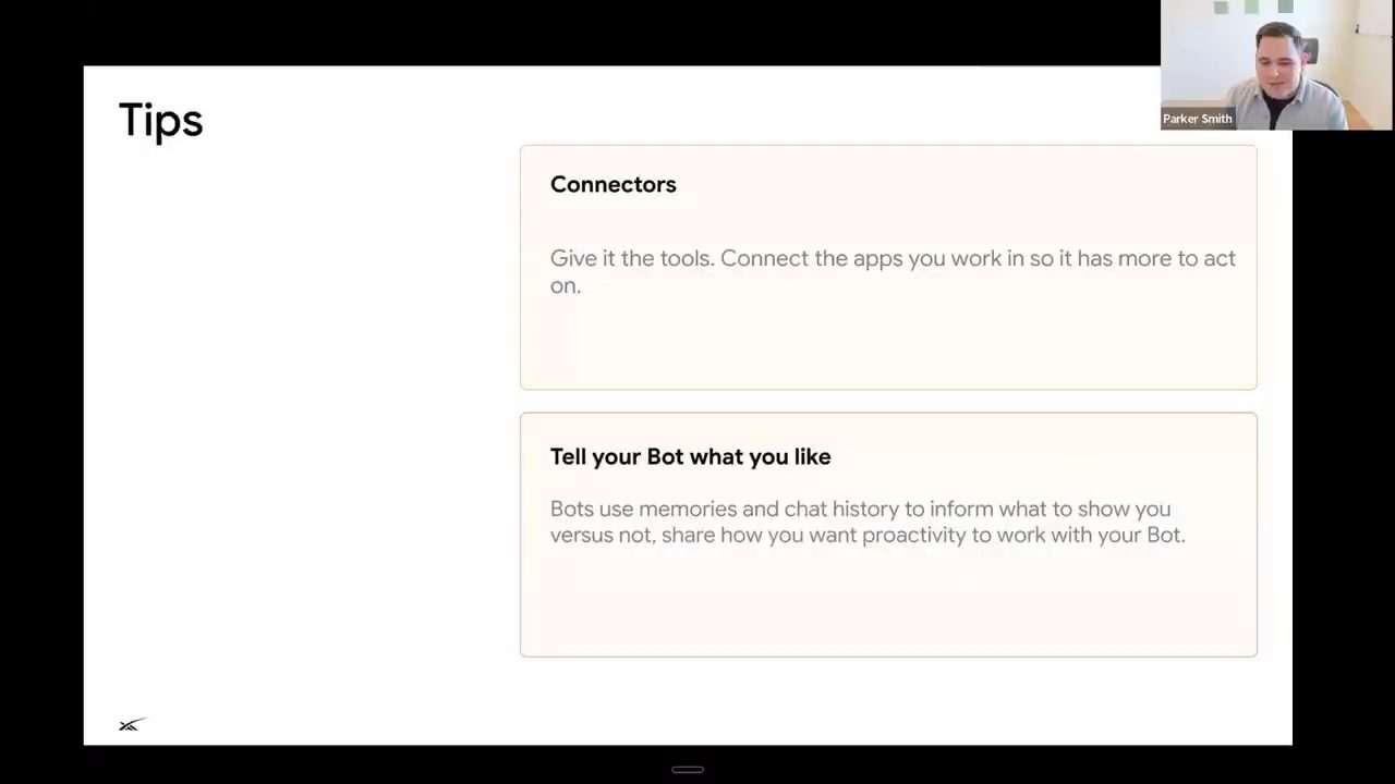 Slide Tips: Connectors, Tell your Bot what you like