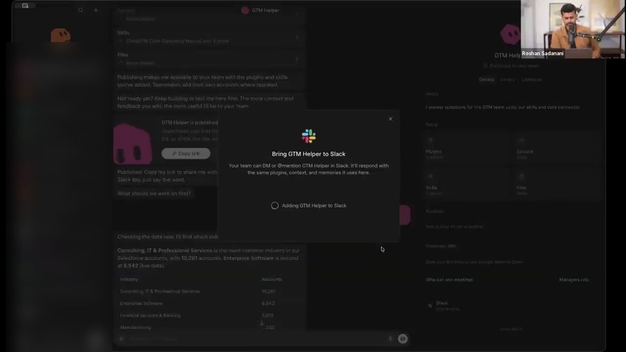 Hộp thoại Bring GTM Helper to Slack