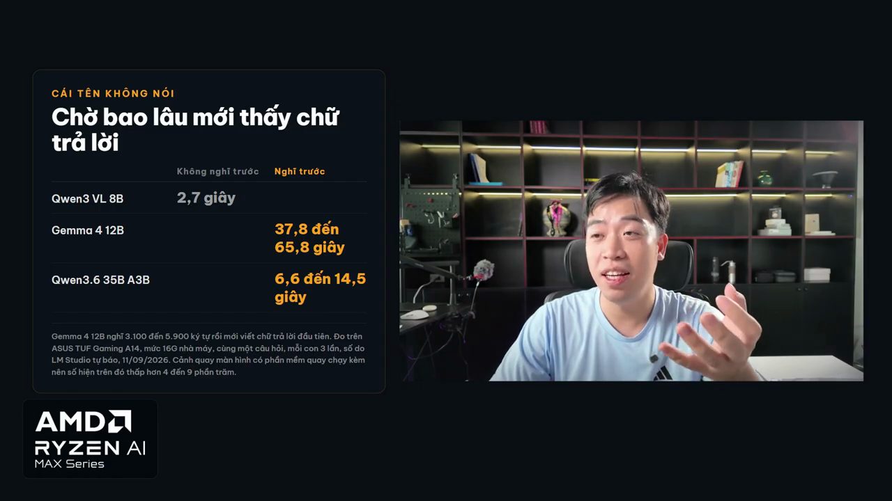 Thẻ Chờ bao lâu mới thấy chữ trả lời của ba model