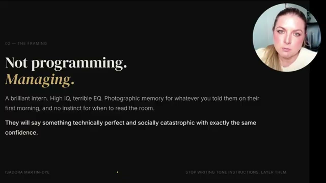 Slide Not programming. Managing.