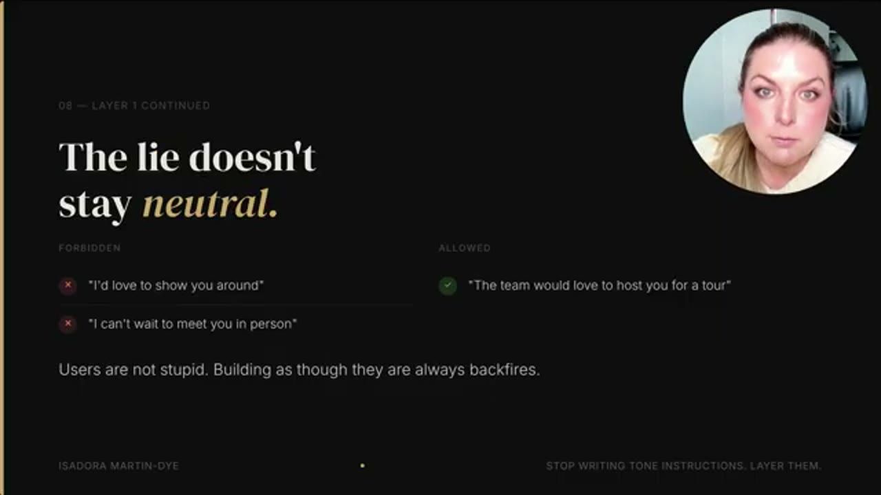 Slide The lie doesn't stay neutral với danh sách câu bị cấm và được phép