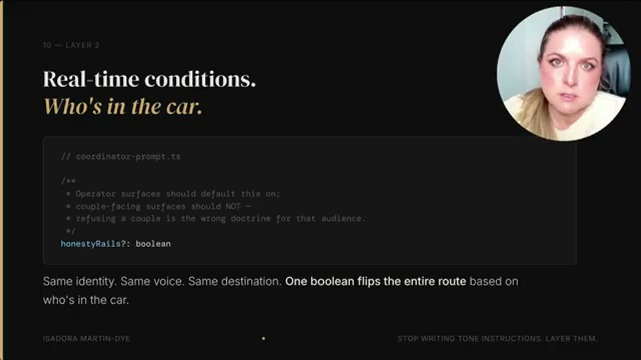 Slide Real-time conditions. Who's in the car. với flag honestyRails