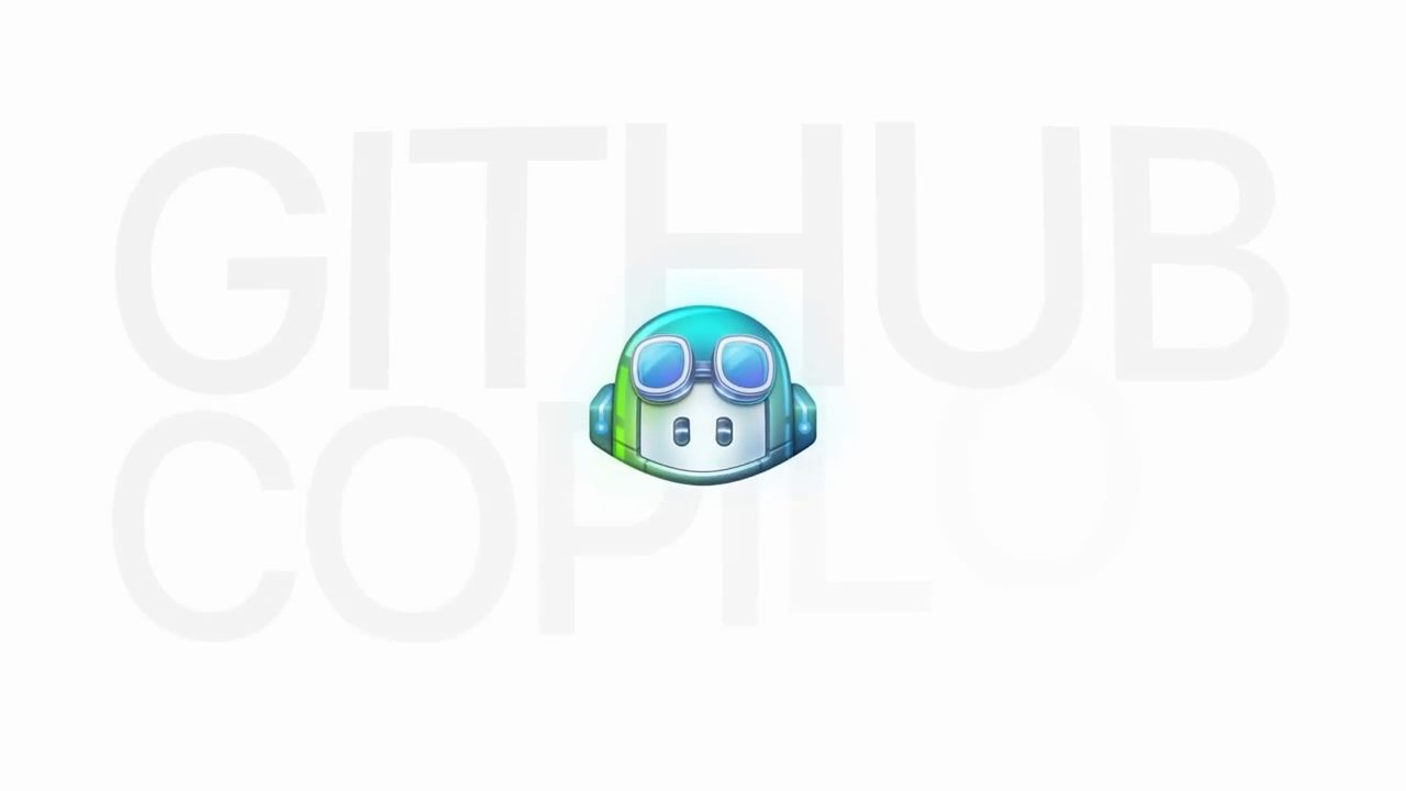 Logo GitHub Copilot trên nền chữ GITHUB COPILOT mờ