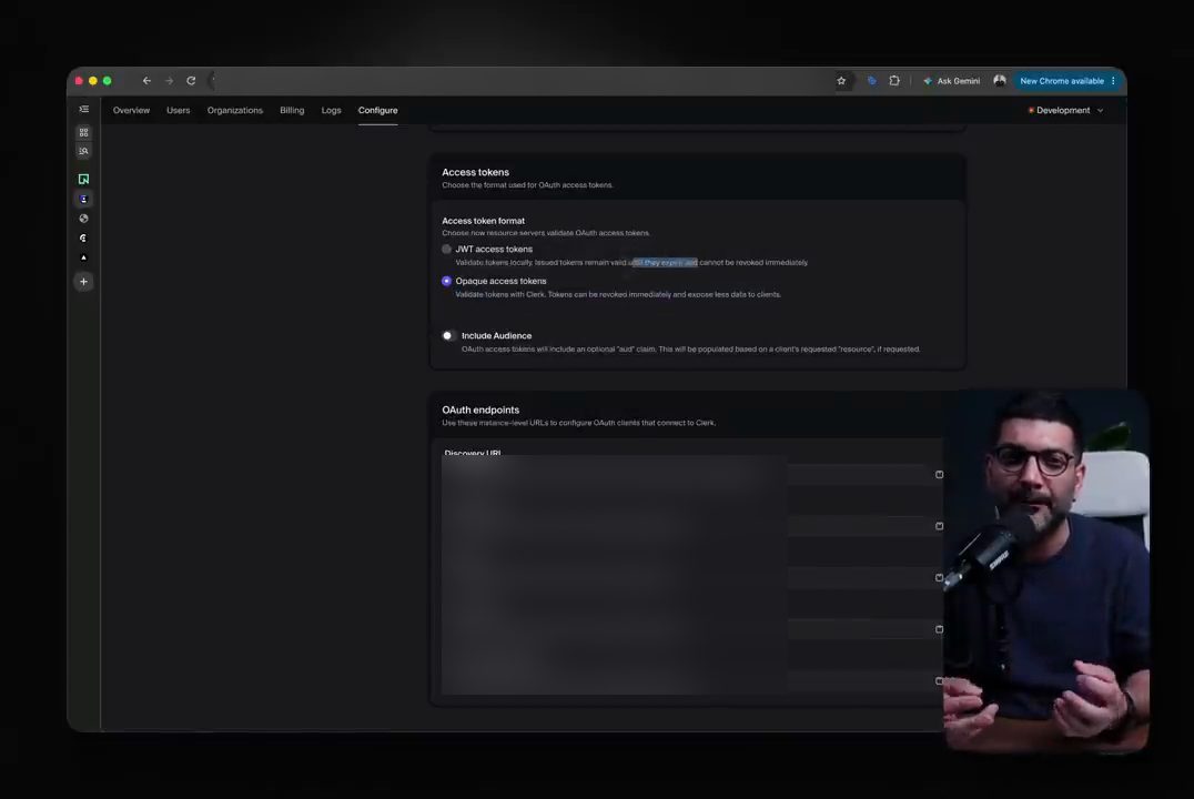 Clerk: Access tokens và OAuth endpoints