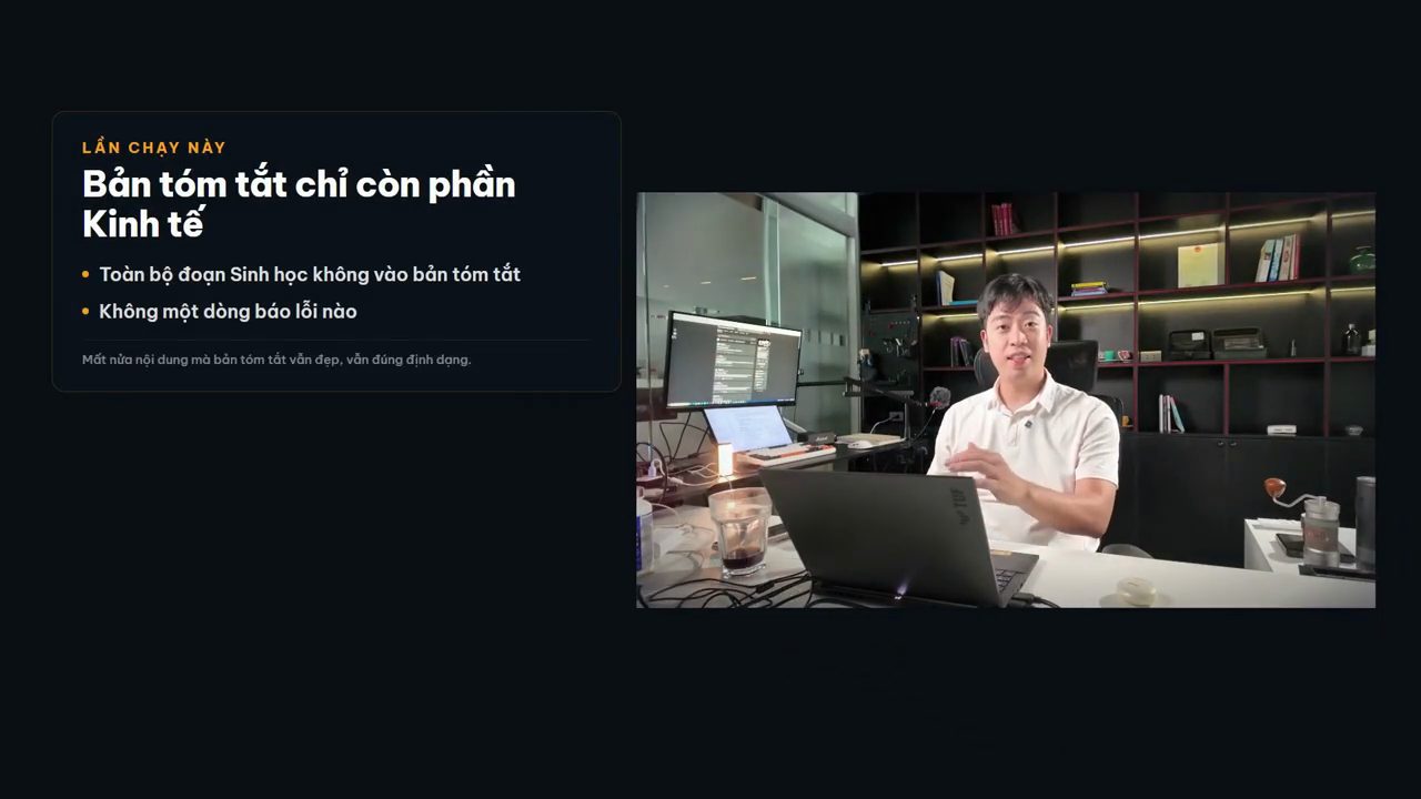 Slide Lần chạy này: bản tóm tắt chỉ còn phần Kinh tế