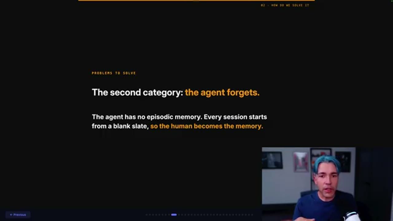 Slide The second category: the agent forgets