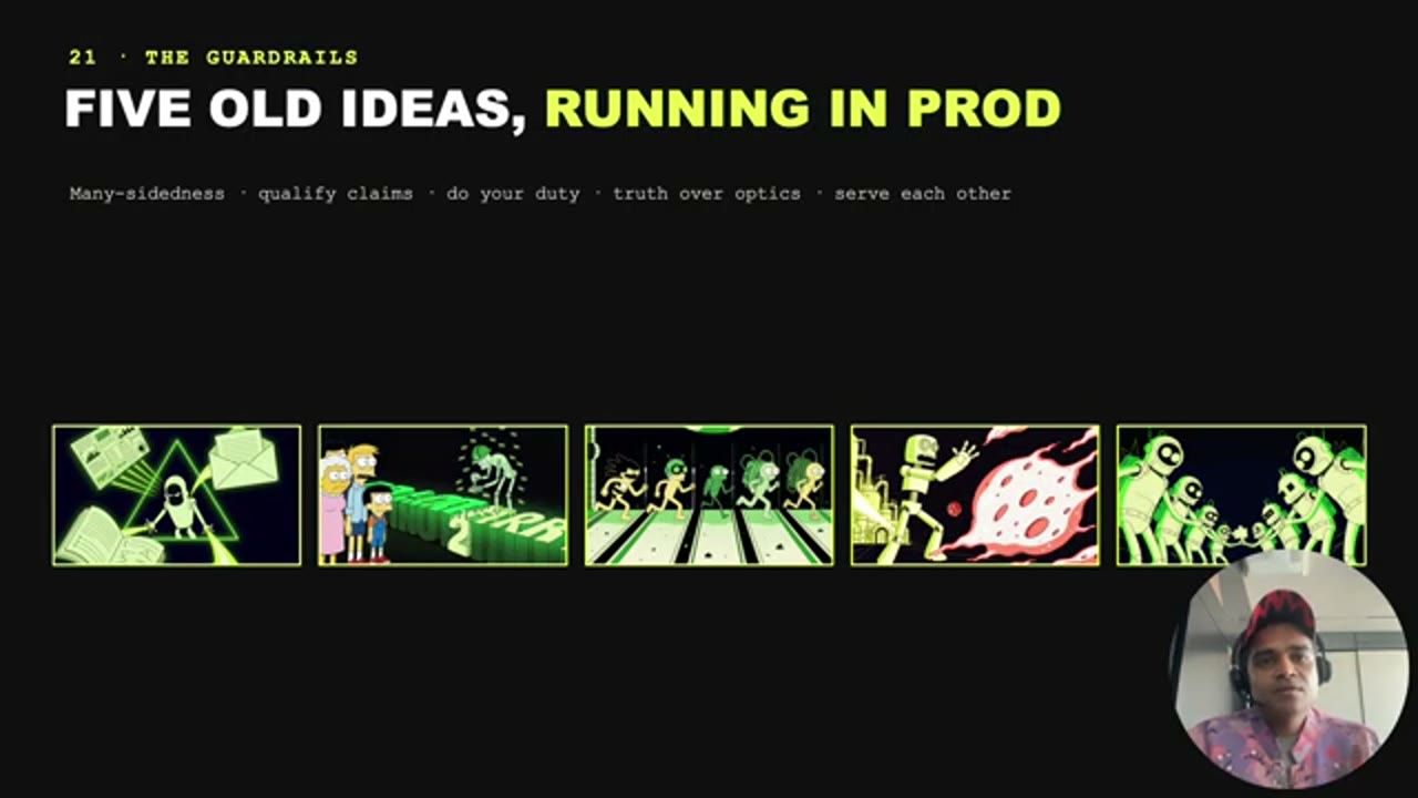 Slide Five old ideas, running in prod với năm hình minh hoạ